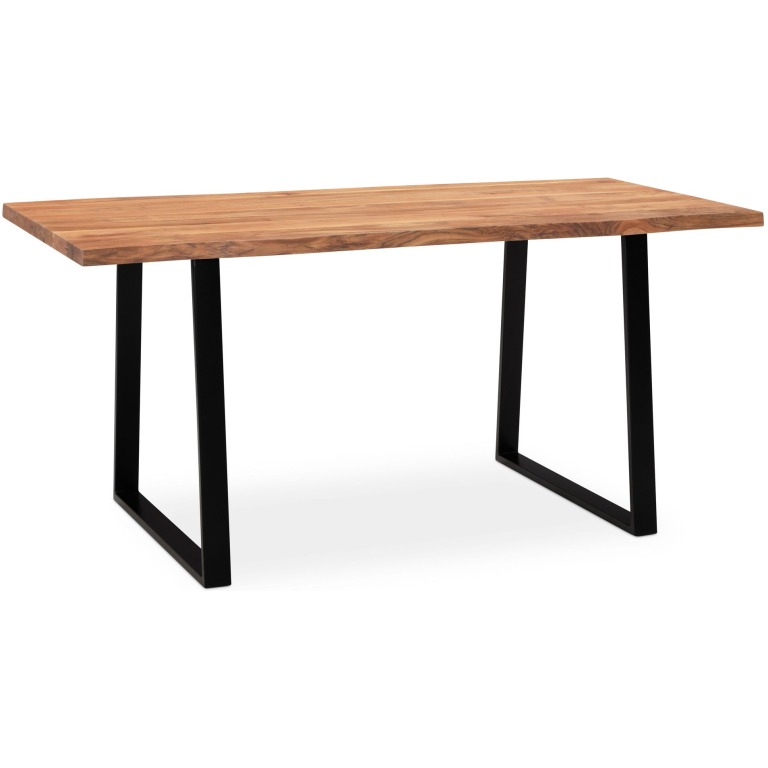 Masa de Sufragerie Modernă cu Blat din Lemn Natural - Design Solid și Eleganță