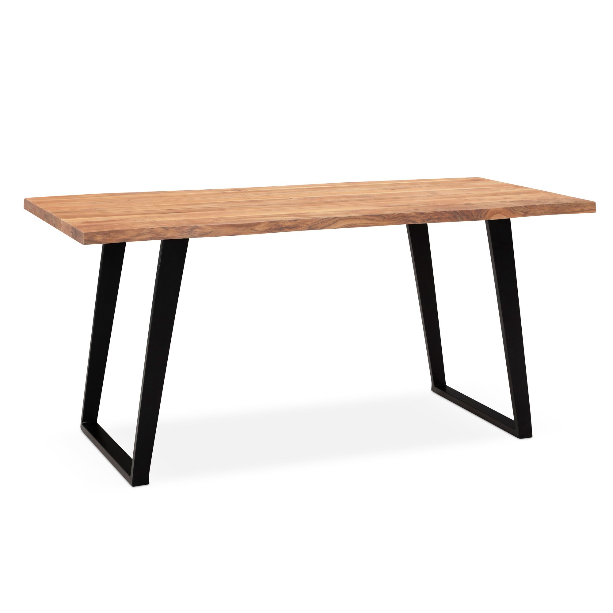 Masa de Sufragerie Modernă cu Blat din Lemn Natural - Design Solid și Eleganță Masa de Sufragerie Modernă cu Blat din Lemn Natural - Design Solid și Eleganță
