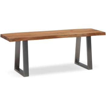 Bancă Modernă cu Margini Expresive și Stand Stabil - Design Solid și Eleganță din Lemn Natural
