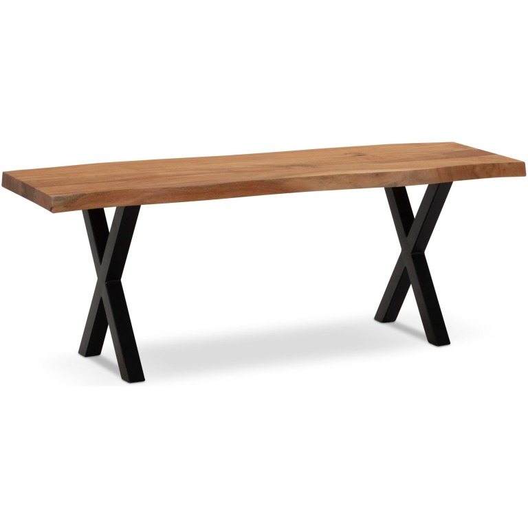 Bancă Solidă cu Design Modern și Elemente Naturale de Lemn - 120 cm