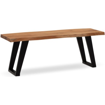 Bancă Modernă pentru Dulap cu Design Solid de Lemn Natur
