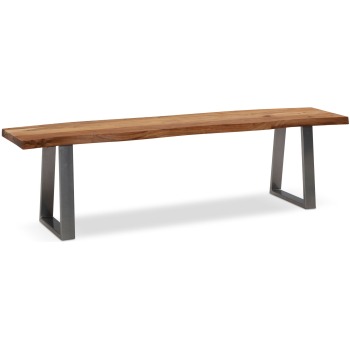 Bancă Sufragerie Design Modern cu Lemn Natural 120 cm