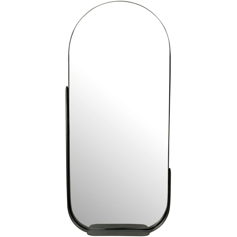 Oglindă de Perete Ovală Modernă cu Rame Asimetrice - 51x114 cm