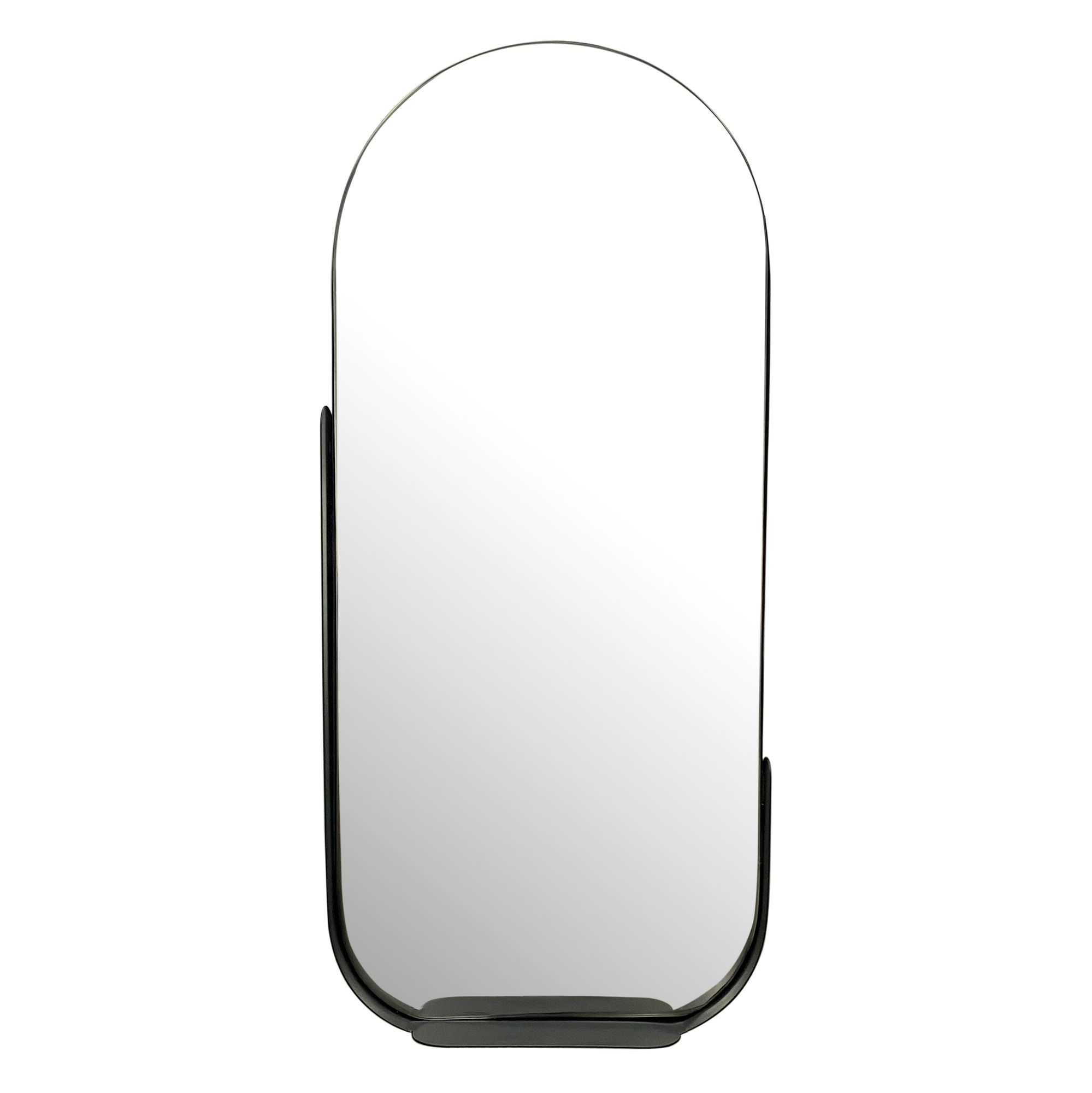 Oglindă de Perete Ovală Modernă cu Rame Asimetrice - 51x114 cm Oglindă de Perete Ovală Modernă cu Rame Asimetrice - 51x114 cm