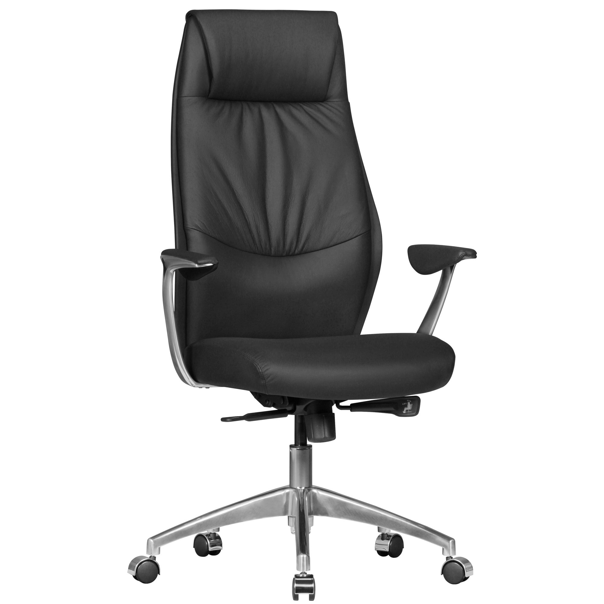 Scaun Director XXL Piele Naturală Aluminiu Crom Scaun Director XXL Piele Naturală Aluminiu Crom