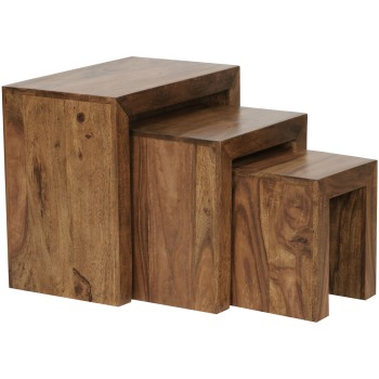 Set de 3 mese de cafea pentru economisire spațiu - Design modular și ușor de întreținut