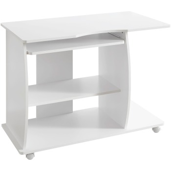Birou modern pentru computer cu spațiu de stocare și design atemporal