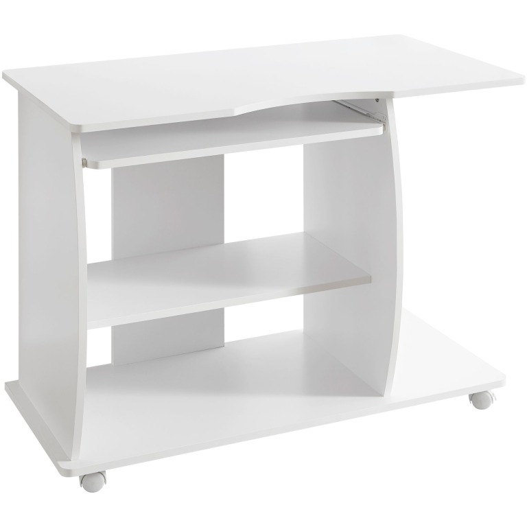 Birou modern pentru computer cu spațiu de stocare și design atemporal