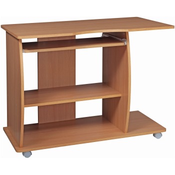 Birou modern pentru computer cu spațiu de stocare și design atemporal