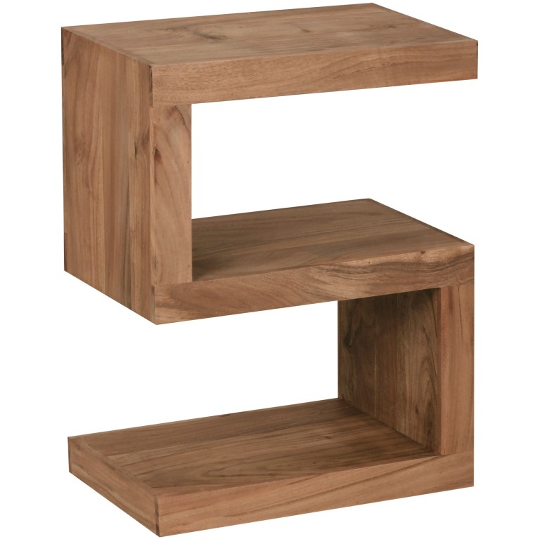 Masa laterală modernă cu formă „S” pentru depozitare - Înălțime 60 cm
