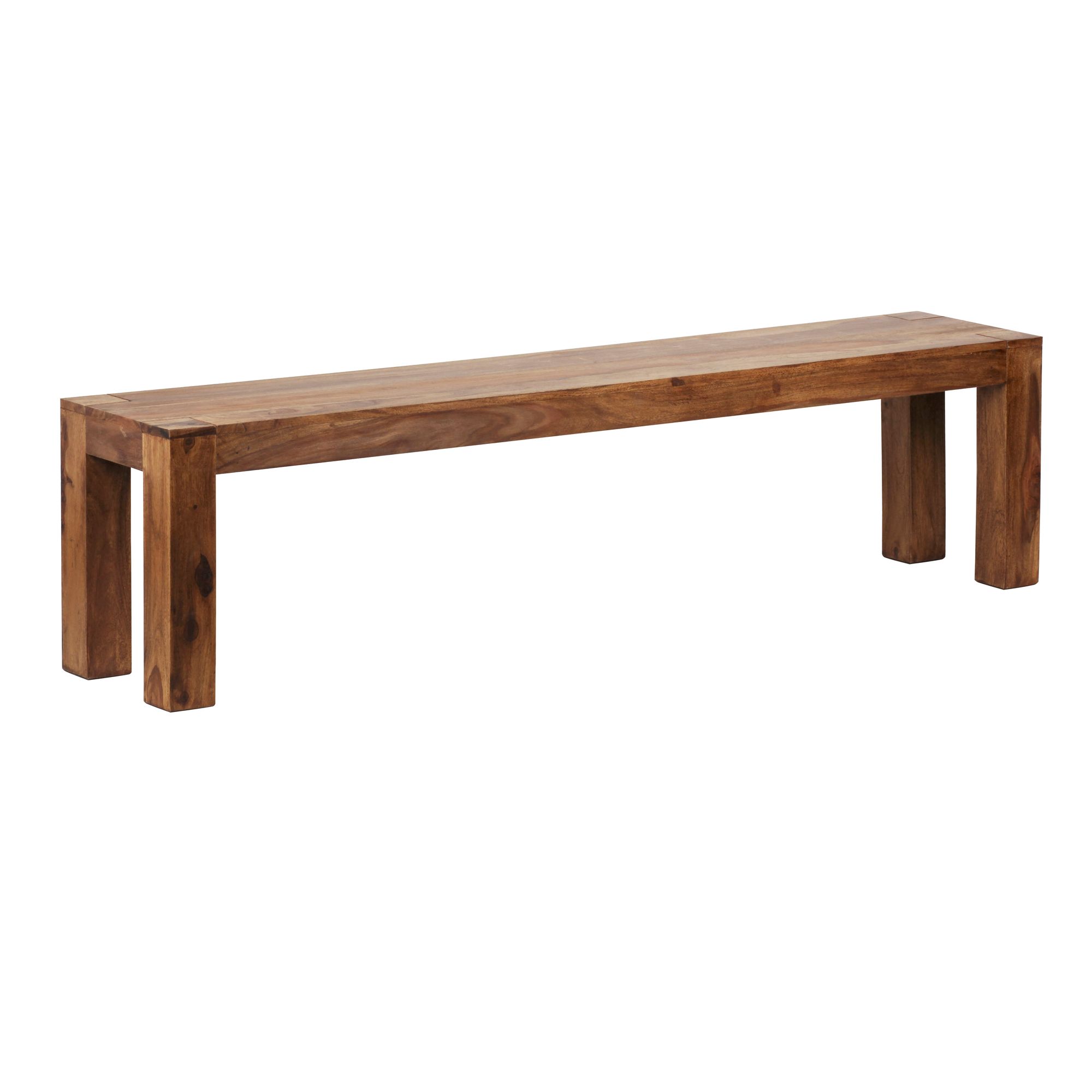 Bancă din lemn Sheesham cu design atemporal - 180x35x45 cm Bancă din lemn Sheesham cu design atemporal - 180x35x45 cm