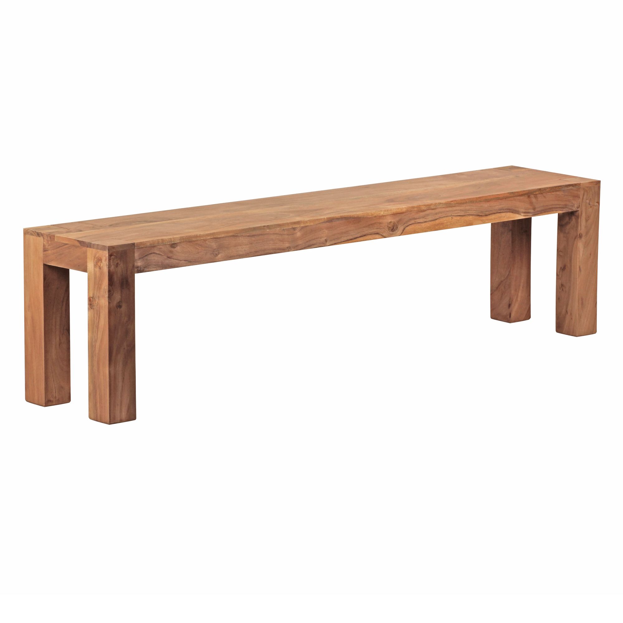 Bancă din lemn salcâm cu design atemporal și dimensiuni versatile Bancă din lemn salcâm cu design atemporal și dimensiuni versatile