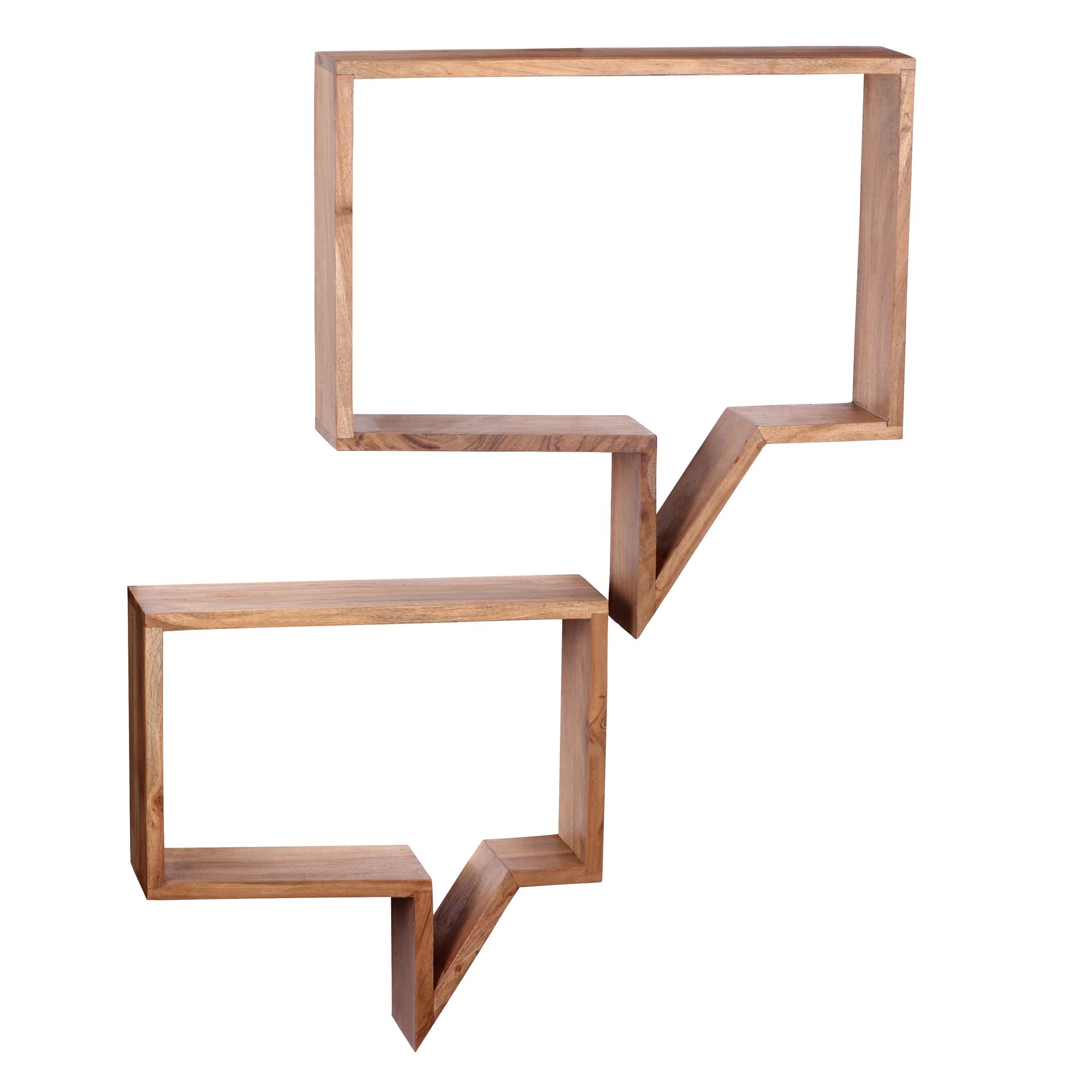 Set de 2 rafturi de perete cu design cu bule de vorbire - Ideal pentru decorarea spațiului deasupra televizorului sau în hol Set de 2 rafturi de perete cu design cu bule de vorbire - Ideal pentru decorarea spațiului deasupra televizorului sau în hol