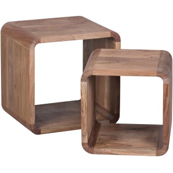 Set de Masă Modernă din Lemn Masiv - Design Dreptunghiular cu Colțuri Rotunjite