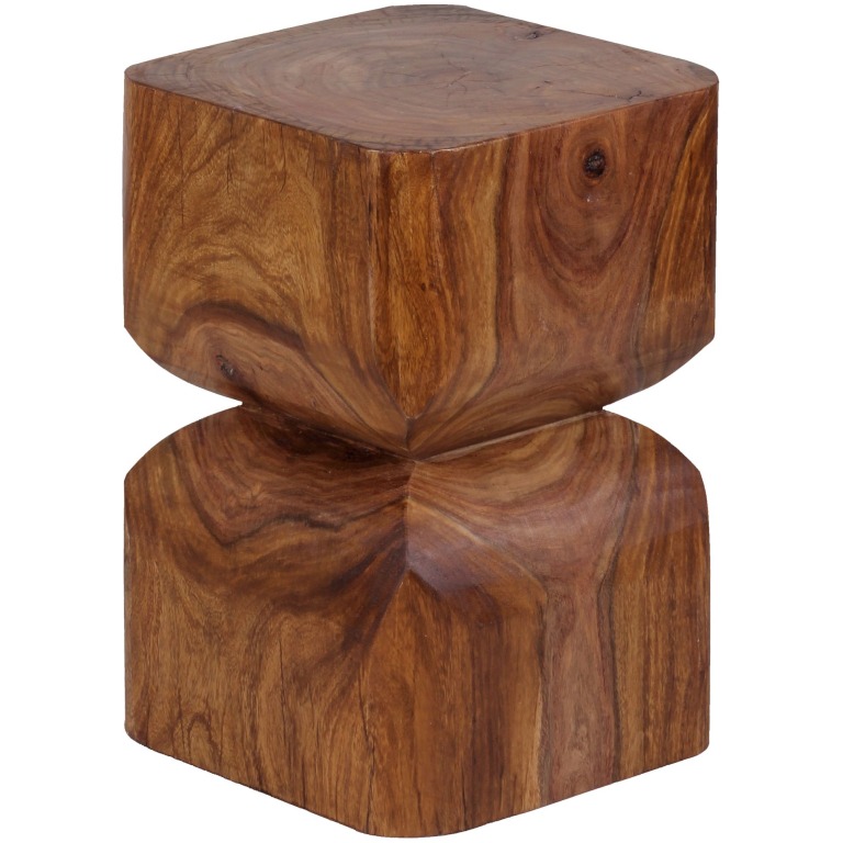 Masa laterală Clepsidră Rustică cu Granule Elegante - 30x45x30 cm
