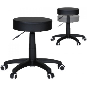 Taburet ergonomic cu 5 roți pentru podea tare | Planoare de podea compatibile