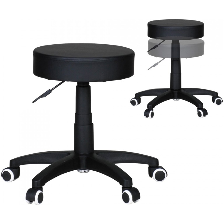 Taburet ergonomic cu 5 roți pentru podea tare | Planoare de podea compatibile
