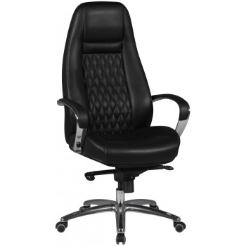 Scaun de birou tapitat cu piele naturală și design diamant