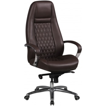 Scaun de birou tapitat cu piele naturală și design diamant