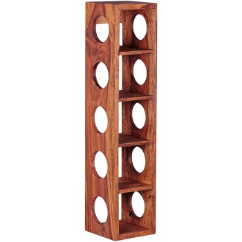 Raft de Vin din Lemn Masiv de WOHNLING - Design Modern și Practic