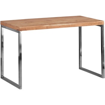 Masă de birou spațioasă și ergonomică: design simplu pentru economisirea spațiului.