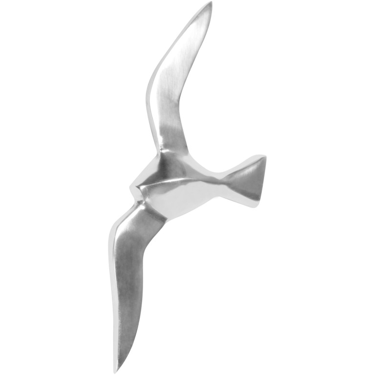 Sculptură de Perete Argintie din Aluminiu Lucrată Manual - Design Modern și Eleganță Marine