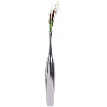 Vază elegantă din aluminiu pentru aranjamente florale solo
