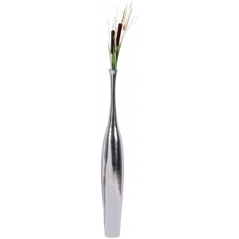 Vază elegantă din aluminiu pentru aranjamente florale solo
