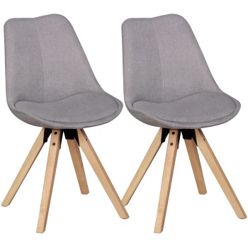 Scaun de luat masa contemporan cu design retro și picioare elegante din lemn