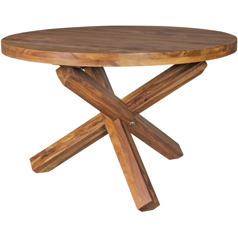 Masă rotundă elegantă cu blat generos și picioare stabile - Sheesham 120cm