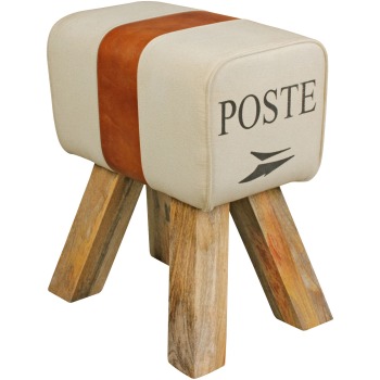 Taburet cu design sportiv și aspect retro