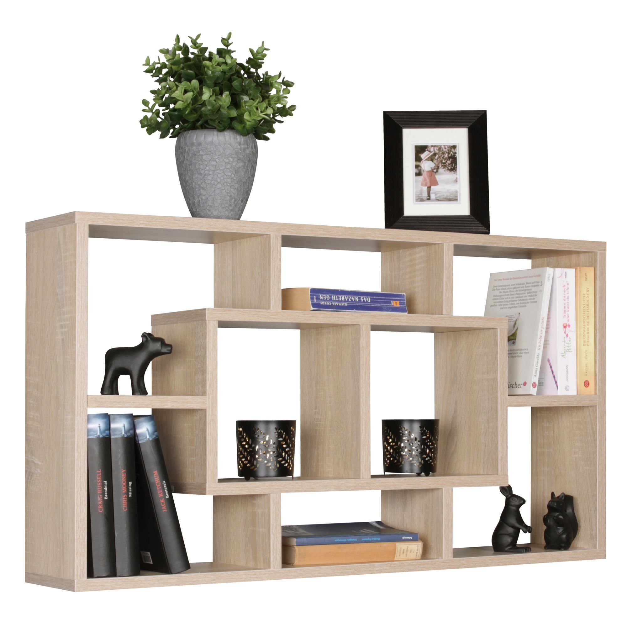 Raft de Perete Modern Sonoma cu Design Atrăgător | Dimensiuni 85x47.5x16 cm Raft de Perete Modern Sonoma cu Design Atrăgător | Dimensiuni 85x47.5x16 cm