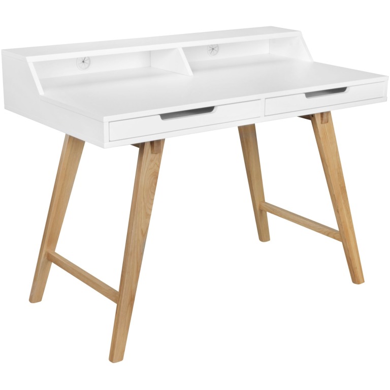 Birou modern cu influențe retro scandinave și spațiu generos de depozitare