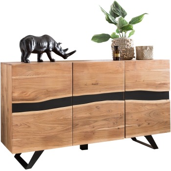 Bufet cu Design Captivant și Trei Picioare Masive - Stil Modern de Casă de Țară