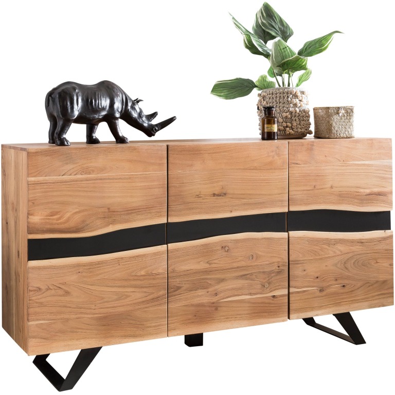 Bufet cu Design Captivant și Trei Picioare Masive - Stil Modern de Casă de Țară