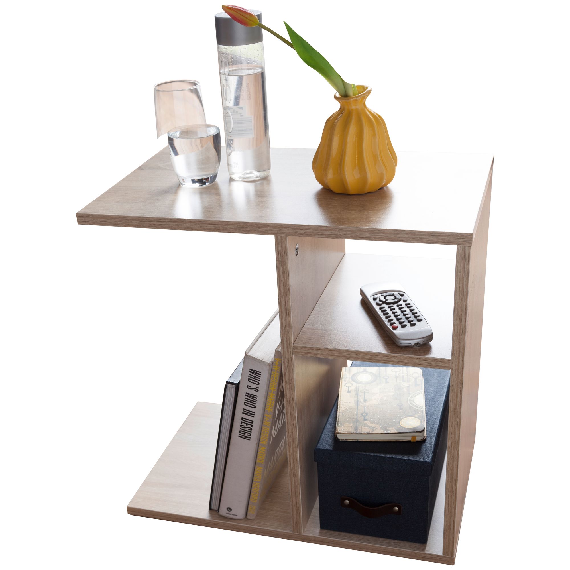 Măsuță laterală modernă cu depozitare inteligentă - Design compact și funcțional Măsuță laterală modernă cu depozitare inteligentă - Design compact și funcțional