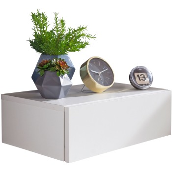 Noptieră Simplă cu Design Atemporal și Sertar - Dimensiuni Compacte 46x15x30 cm