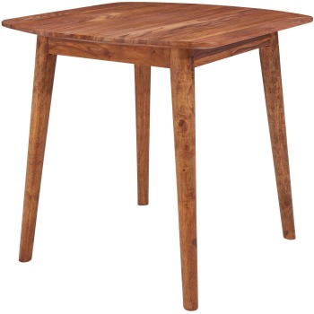 Masă elegantă rustică cu blat pătrat și picioare circulare
