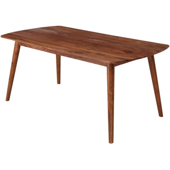 Masa de Sufragerie Eleganta cu Stil Rustic Modern - Blat Solid și Picior Rotund