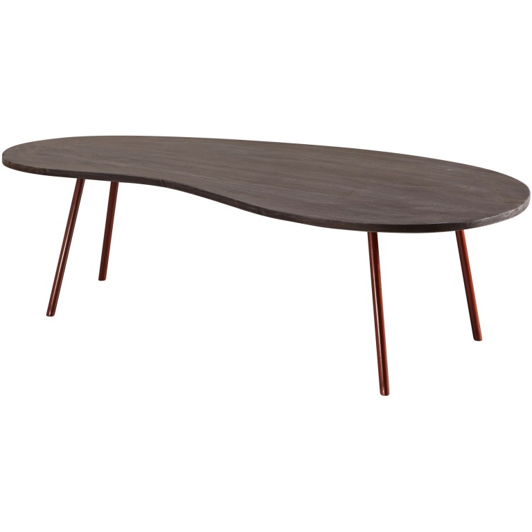 Măsuță de Cafea Retro Rinichi 50s - Design Stand Metalic Solid - L122 x Î34.5 x A63 cm