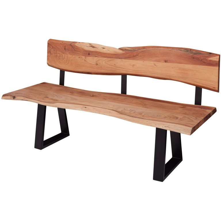 Bancă de Sufragerie Modernă cu Elemente Rustice din Lemn Natur - Design Elegant și Confortabil