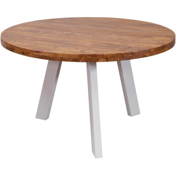 Masă de Luat Masa Rotundă cu Design Modern și Picior Alb
