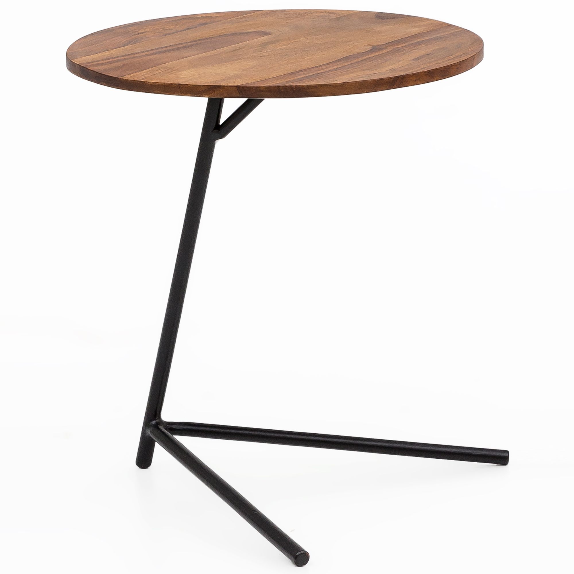 Masă Laterală Design Industrial - Lemn Natural și Metal Masă Laterală Design Industrial - Lemn Natural și Metal