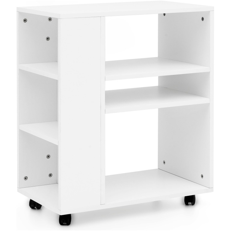 Cărucior de Cărți Modern cu Șase Compartimente - Design Simplu și Funcțional