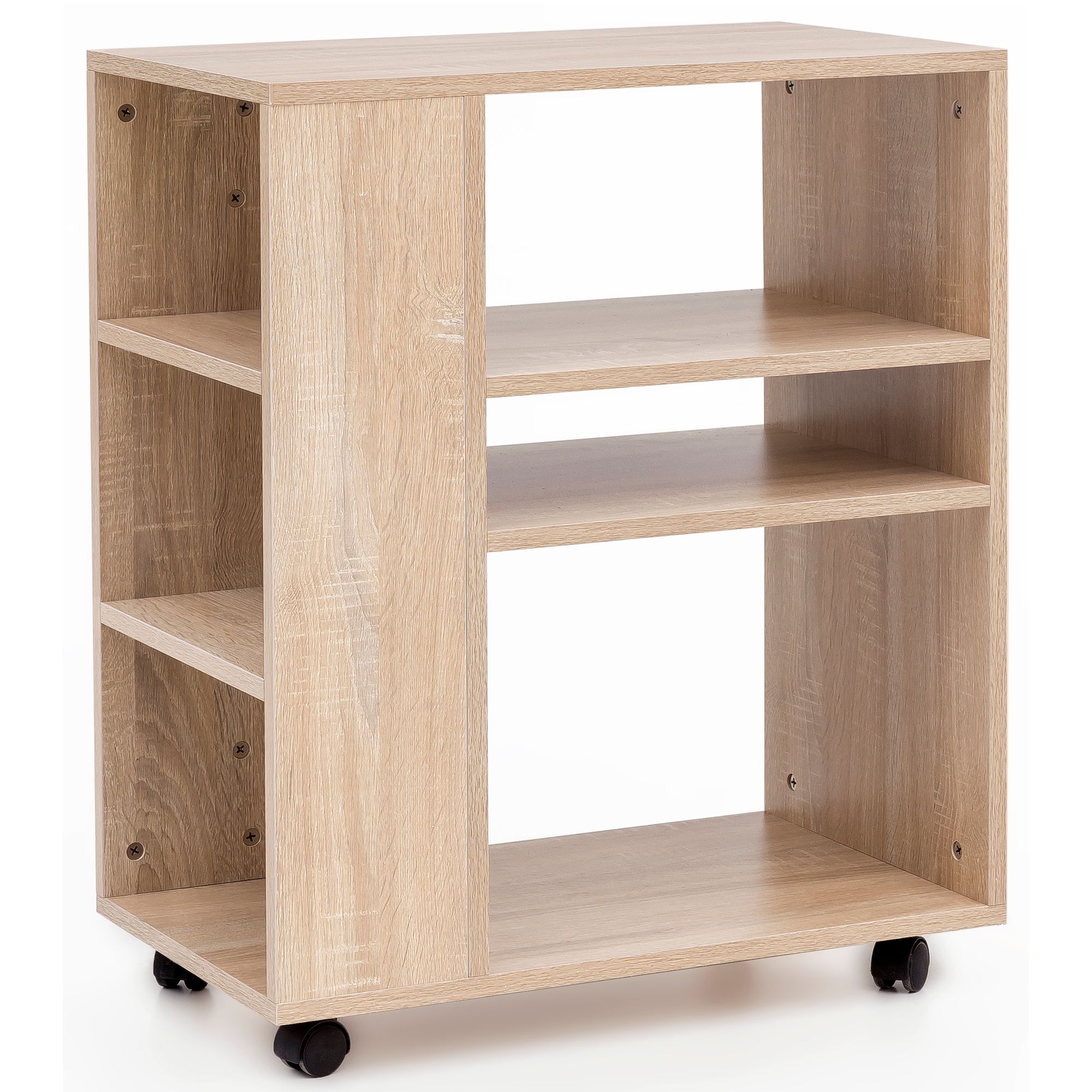 Cărucior de cărți modern cu 6 compartimente spațioase Cărucior de cărți modern cu 6 compartimente spațioase