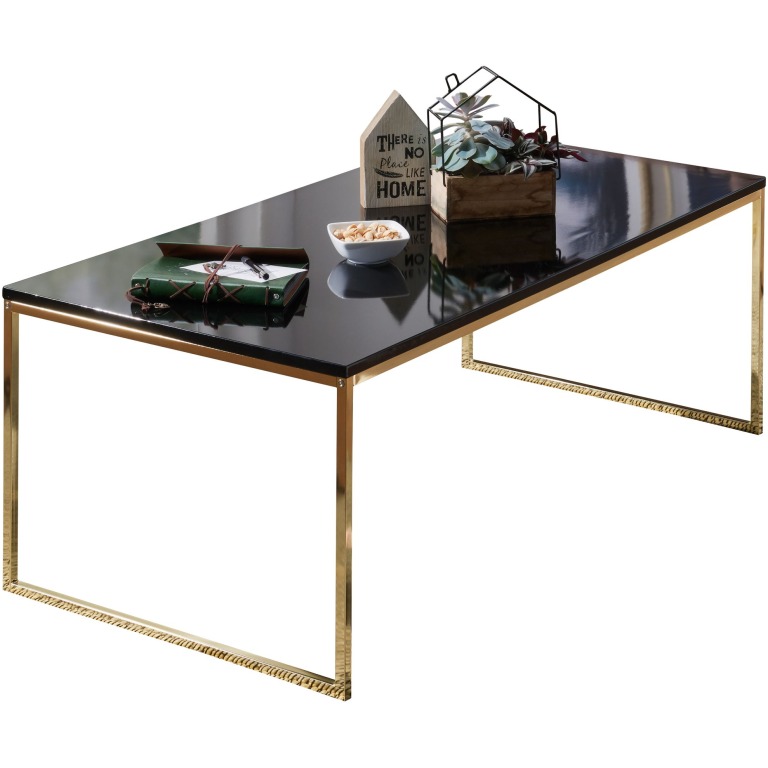 Masuta de Cafea Eleganta Filigran cu Blat Lucios - Design Modern