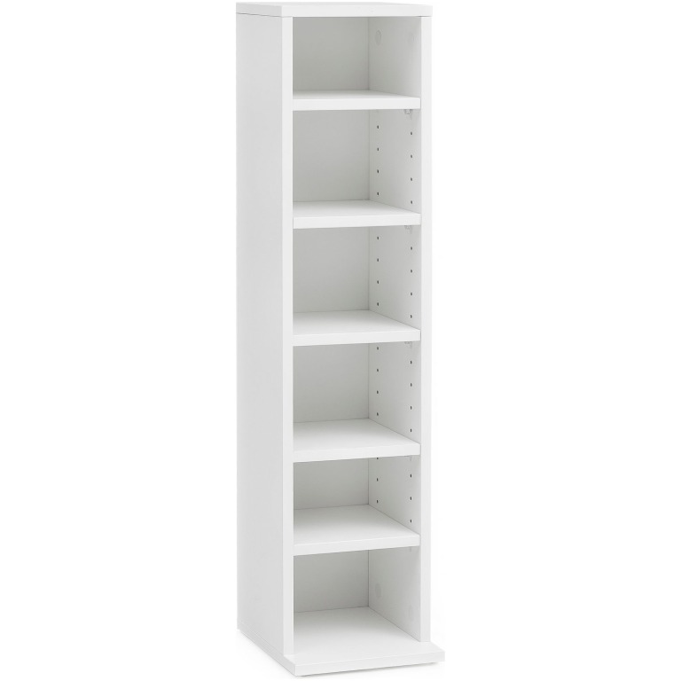 Raft elegant pentru CD-uri cu 6 compartimente - Design Simplu și Strălucitor