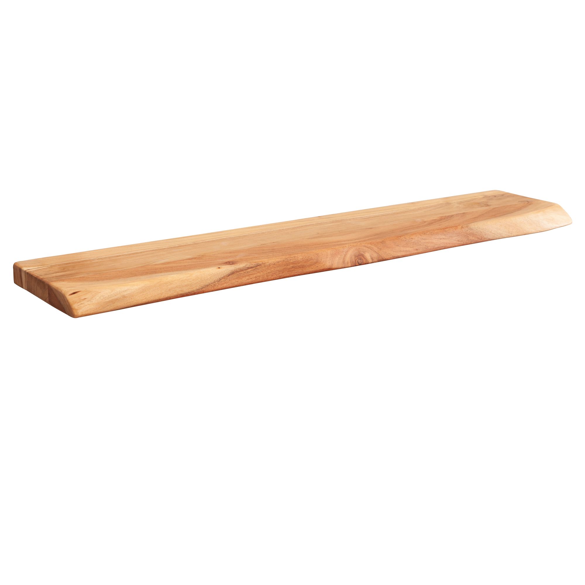 Raft de Perete Rustic cu Margine Naturală din Lemn de Salcâm Indian Raft de Perete Rustic cu Margine Naturală din Lemn de Salcâm Indian