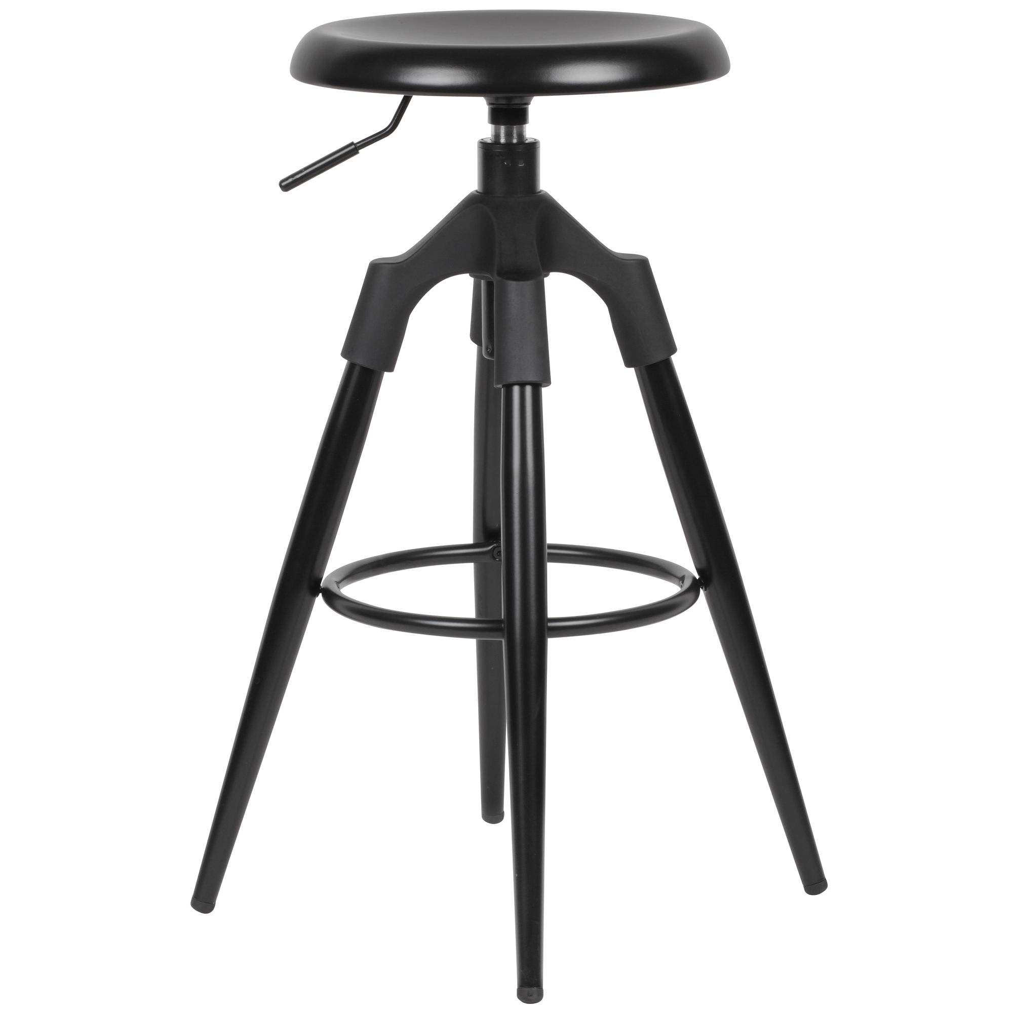 Scaun de Bar Industrial Negru de Înaltă Calitate cu Suport pentru Picior - Design Excepțional Scaun de Bar Industrial Negru de Înaltă Calitate cu Suport pentru Picior - Design Excepțional