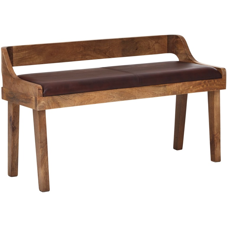 Banc modern cu spătar practic și mix de materiale elegante